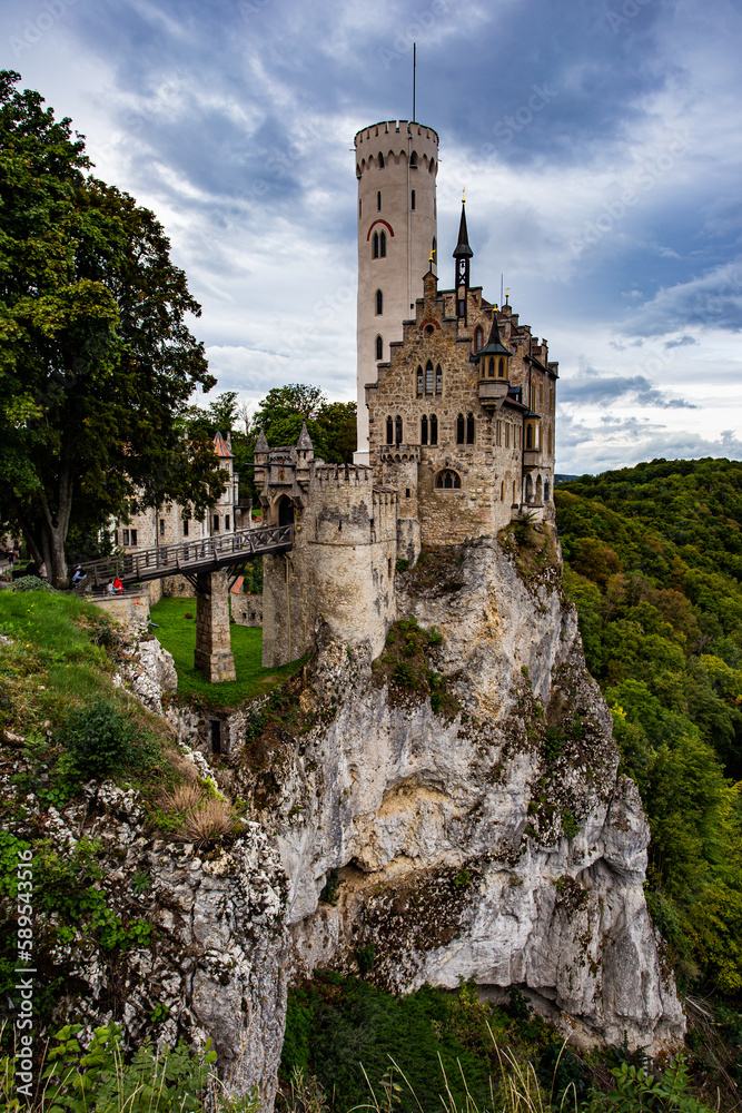 Lichtenstein castle in the mountains