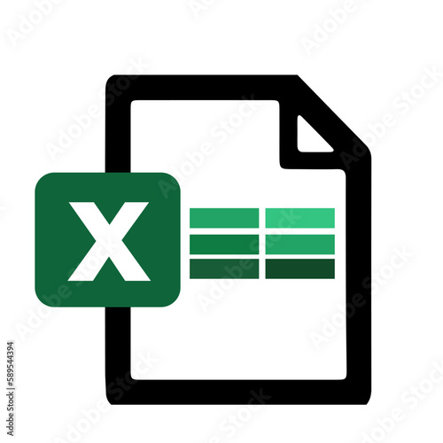 Modern flat design of logo file icon. Microsoft Excel (xls) (xlsx)