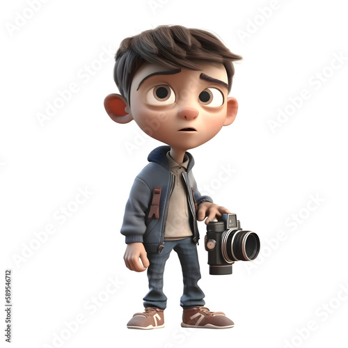Kids with Different Cameras Shooting Pictures PNG Transparent Background © Waqar