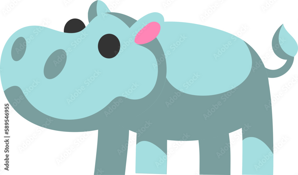 Fototapeta premium Cute Animal Hippopotamus