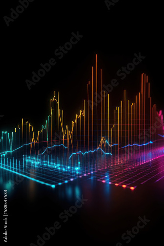 Abstract business forecast background . Generative Ai