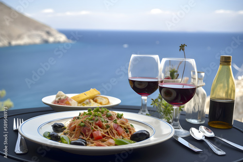 greek meal   ai genrative
