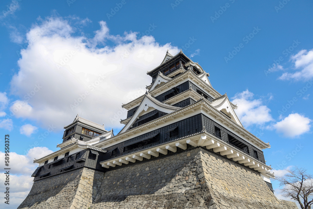 Famous Landscape of Kumamoto Castle in Northern Kyushu, Japan. Famous Landscape of Kumamoto Castle in Northern Kyushu, Japan.