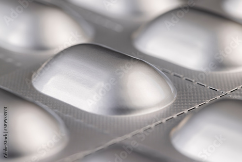 Obraz na plátně aluminum blister with medicines, close up