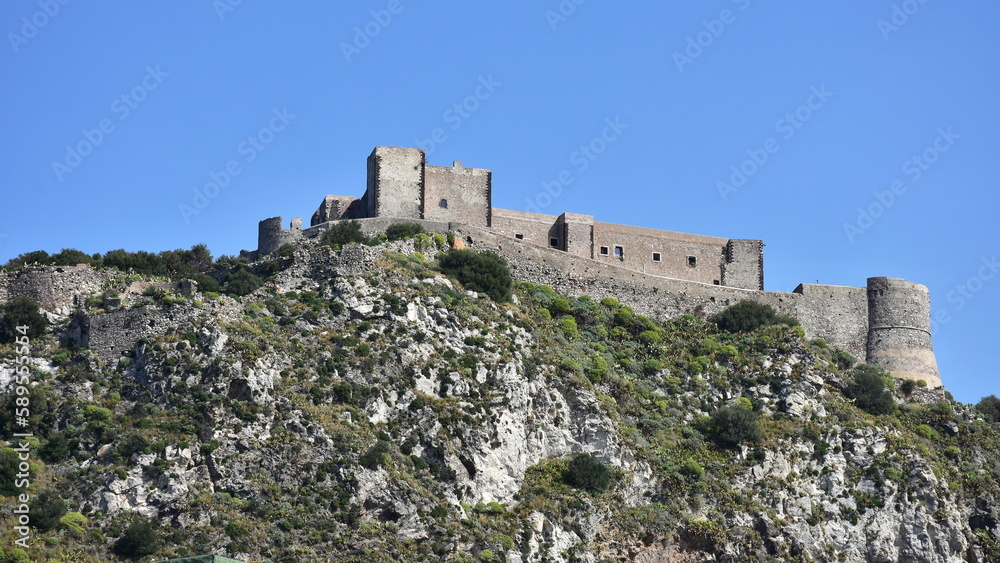 stronghold Castello di Milazzo on island Sicily,Italy