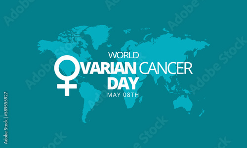 World Ovarian Cancer Day May 08th Background vector illustration