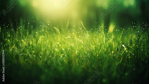 Close-up of green grass in summer