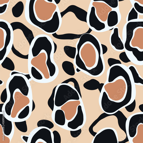 Skin Drawing Vector Seamless Pattern. Watercolor