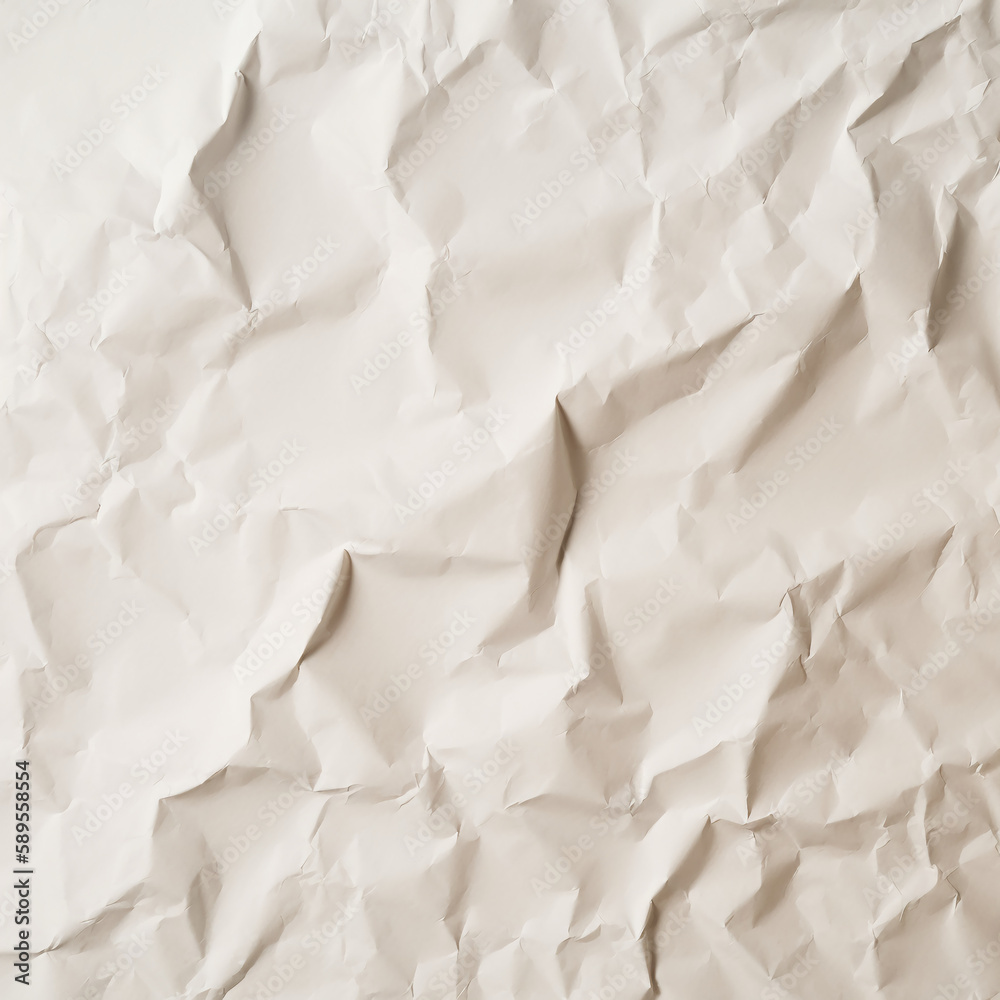 Obraz premium crumpled paper background old paper texture Generative AI