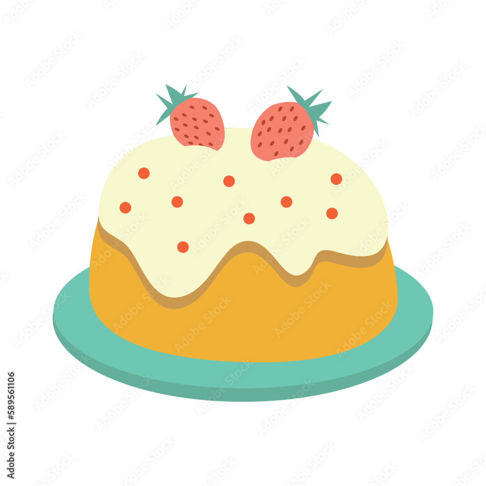 piece of cake pie with strawberry piece of cake pie with strawberry