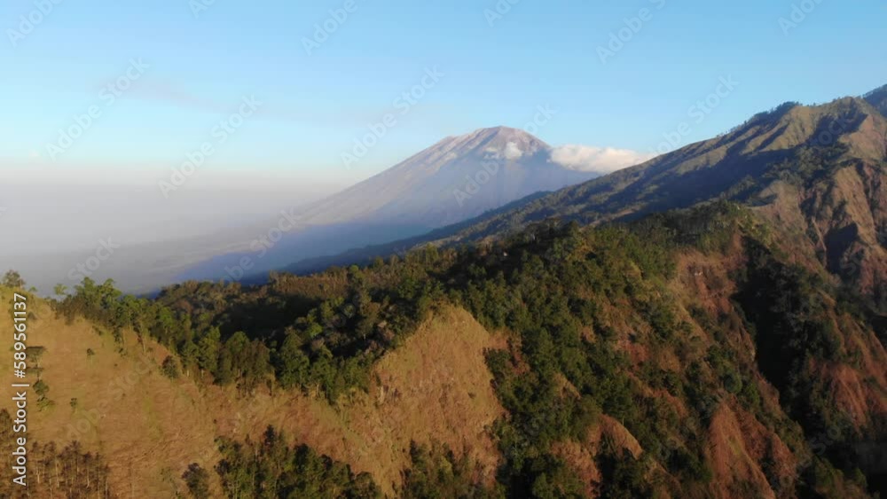 aerial view of sunset at volcano Mount Agung
aerial view of sunset at volcano Mount Agung