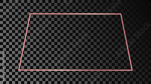 Wallpaper Mural Rose gold glowing trapezoid shape frame Torontodigital.ca