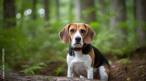 Proud Beagle posing for the camera