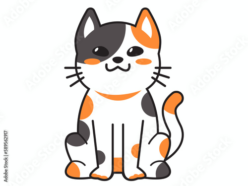 tabby cat logo vector
