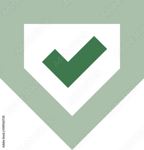 Ícone escudo com check