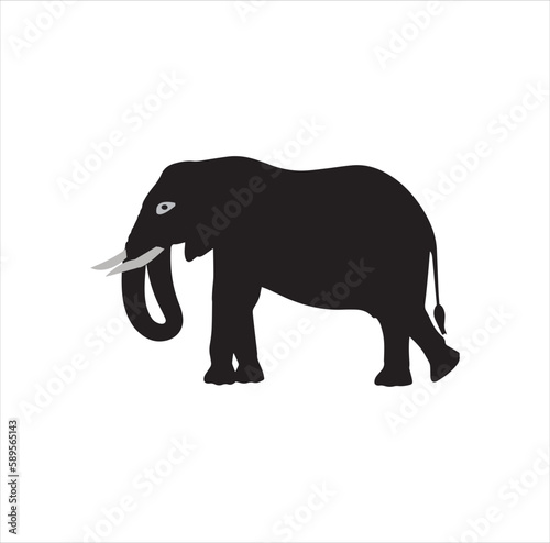 An elephant silhouette vector art. © Abdul Awal Azad