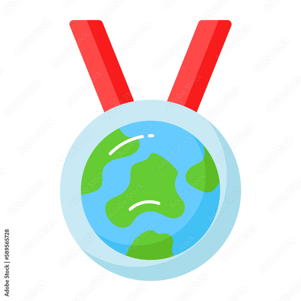 Obraz premium An amazing vector design of eco medal in modern and trendy style, isolated on white background