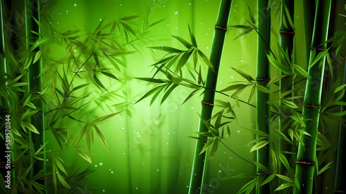 bamboo background. Generative AI