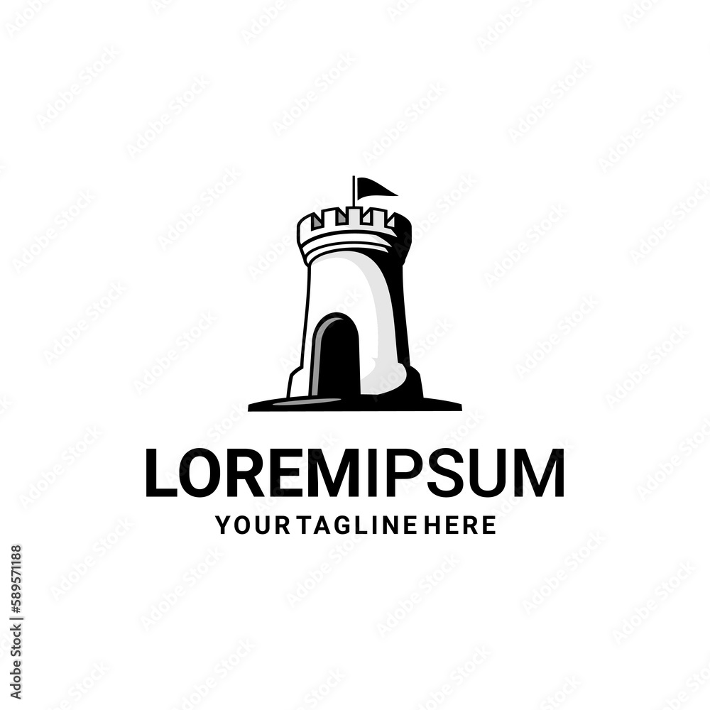 vector illustration of castle on white background vector illustration of castle on white background