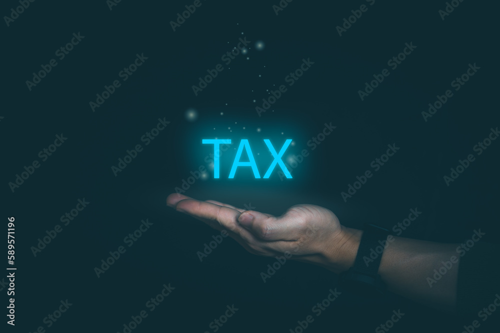 Stockfoto financial research government tax and calculation tax return