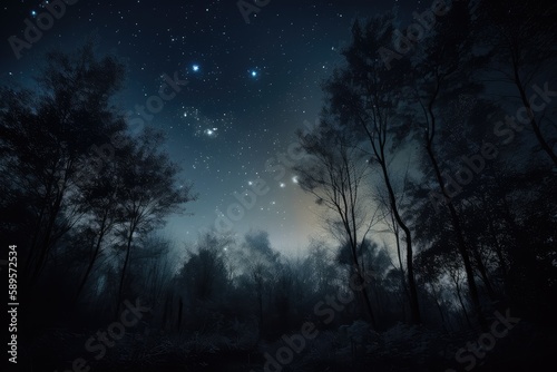 a cluster of stars  each with its own unique light and story  shining in the night sky  created with generative ai