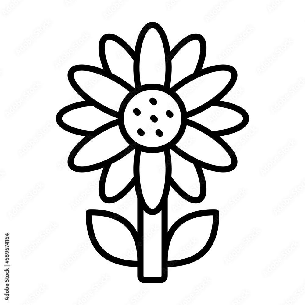 A beautifully designed vector of sunflower, an attractive icon of sunflower A beautifully designed vector of sunflower, an attractive icon of sunflower
