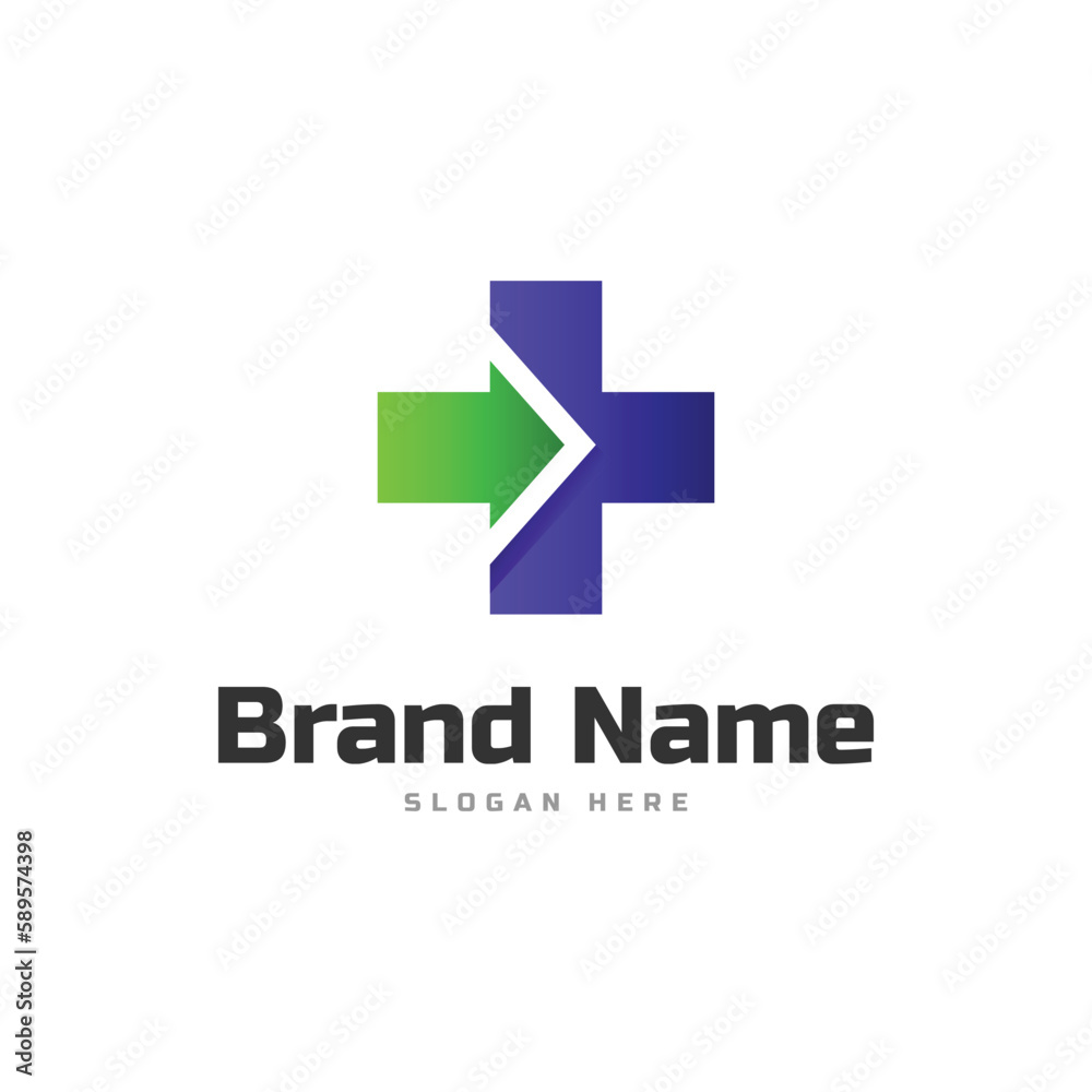 Modern and creative medical logo isolated Modern and creative medical logo isolated