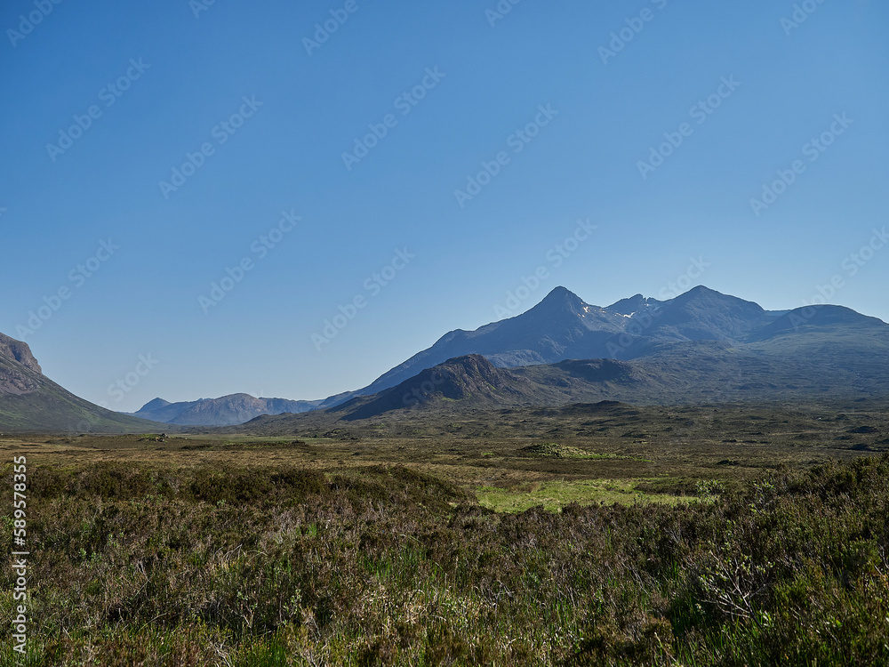 black Cuillin mountains on the Isle of Skye, Scotland