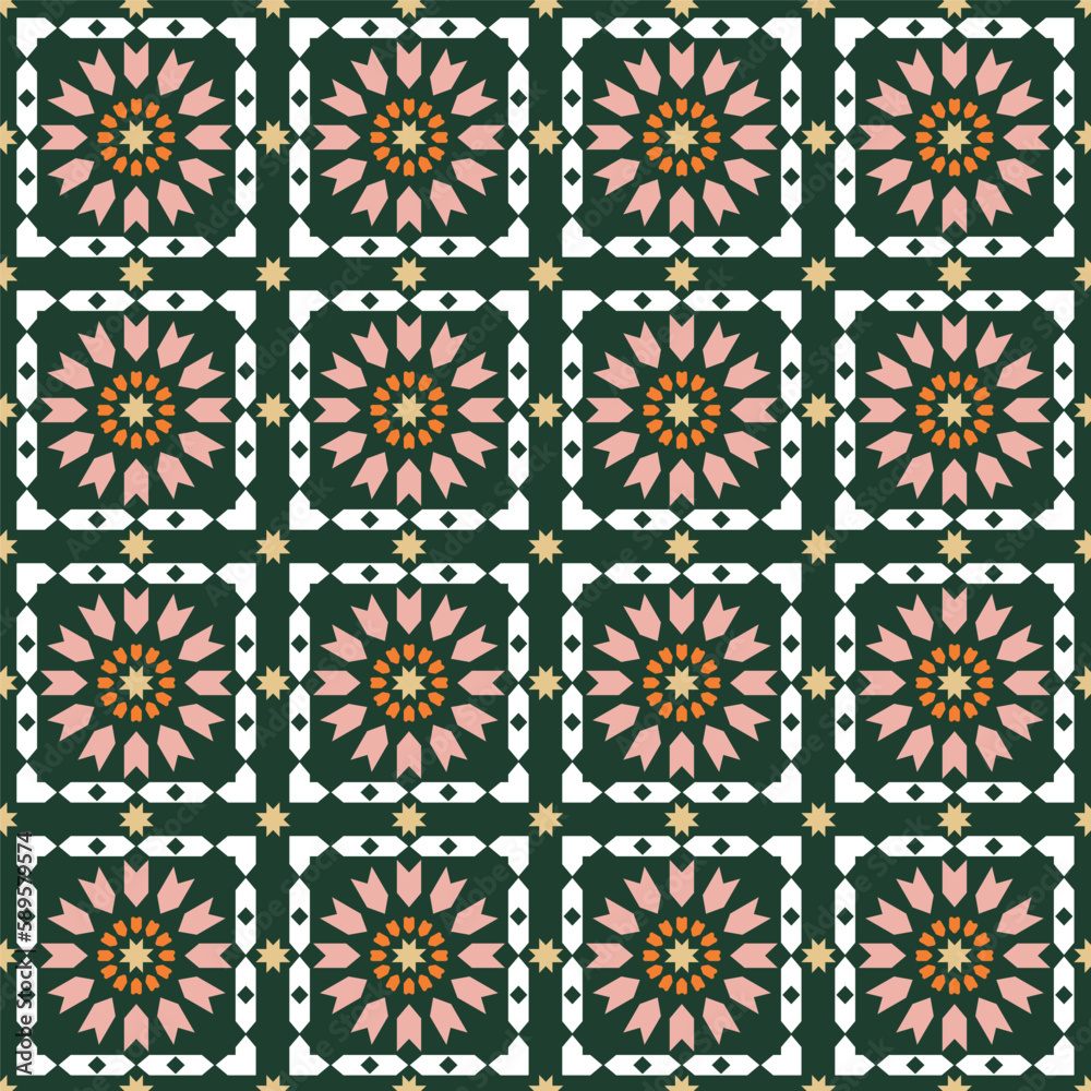 Abstract Retro Quilt Design Seamless Vector Design Trendy Fashion Colors Perfect for Allover Fabric Print or Wrapping Paper Abstract Retro Quilt Design Seamless Vector Design Trendy Fashion Colors Perfect for Allover Fabric Print or Wrapping Paper
