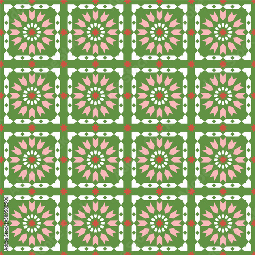 Abstract Retro Quilt Design Seamless Vector Design Trendy Fashion Colors Perfect for Allover Fabric Print or Wrapping Paper
