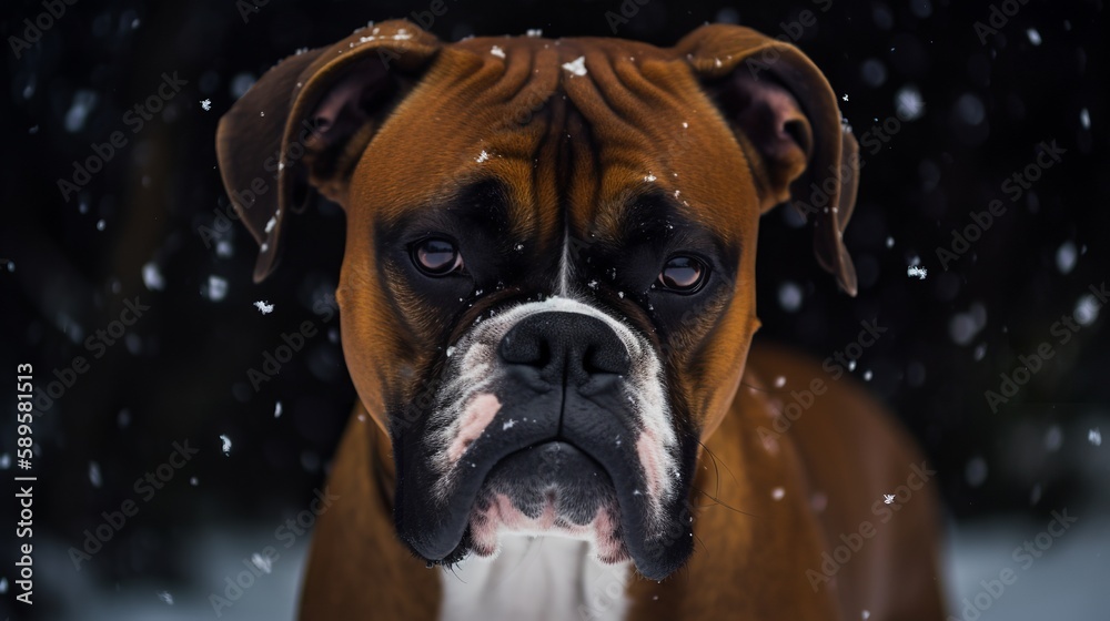 Boxer in the Snow