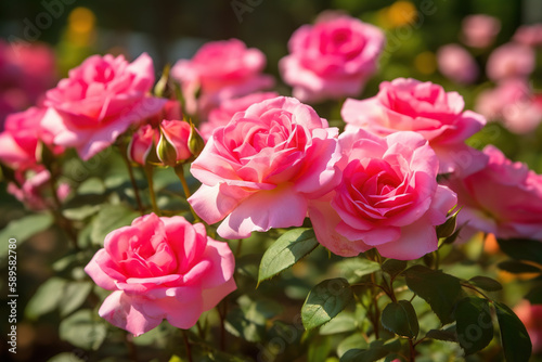 Beautifull  pink garden roses