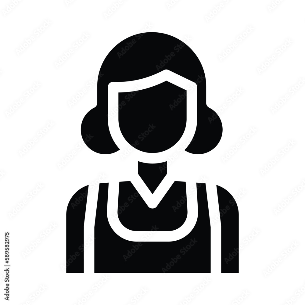 maid solid icon illustration vector graphic maid solid icon illustration vector graphic