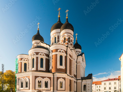 Alexander Nevsky Cathedral, Nevski katedraal russian church in the old town Tallinn