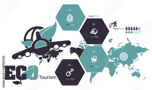 Eco Tourism Infographic Design. Icon, Business, Subject Icon, Eco Tourism, Creativity, Design, Illustration, Infographic