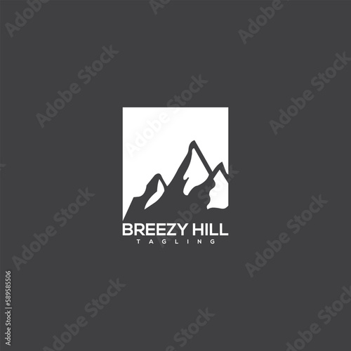 Vector Breezy hills vector logo design and simple logo