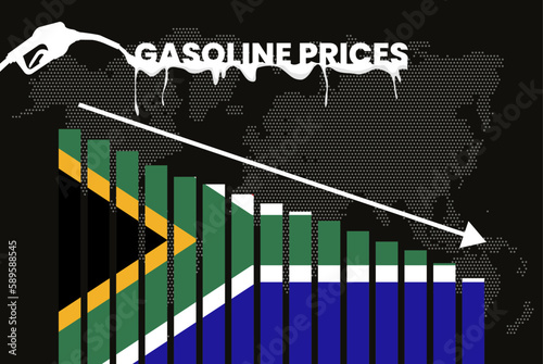 Decreasing of gasoline price in South Africa change and volatility in fuel prices