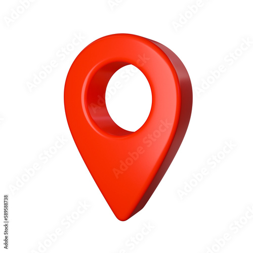 3d minimal location pin icon. Marking a position. trip destination. 3d illustration.
