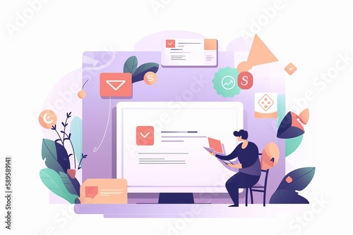 Email Marketing Illustration concept.