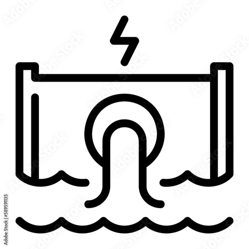 hydro power line icon