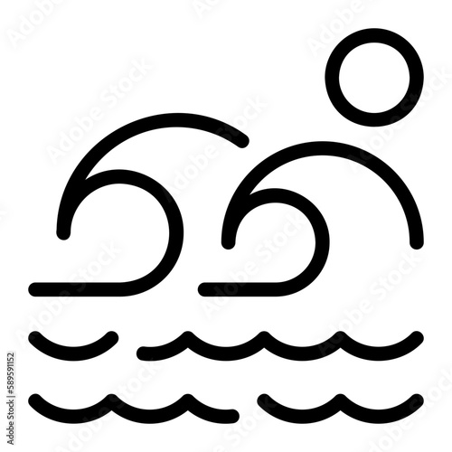 tidal power line icon