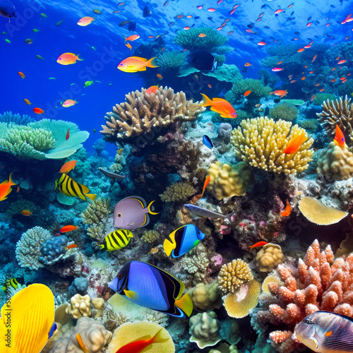 Magnificent underwater world in tropical ocean. © BRIAN_KINNEY