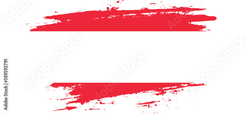 Creative hand-drawn brush stroke flag of AUSTRIA country vector illustration
