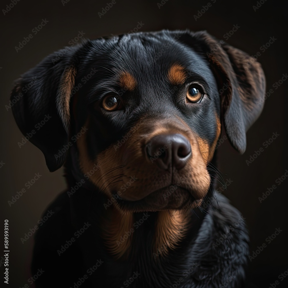 Adorable Rottweiler Puppy: A Cute and Cuddly Canine Pet Perfect for Any Home, Generative AI Adorable Rottweiler Puppy: A Cute and Cuddly Canine Pet Perfect for Any Home, Generative AI