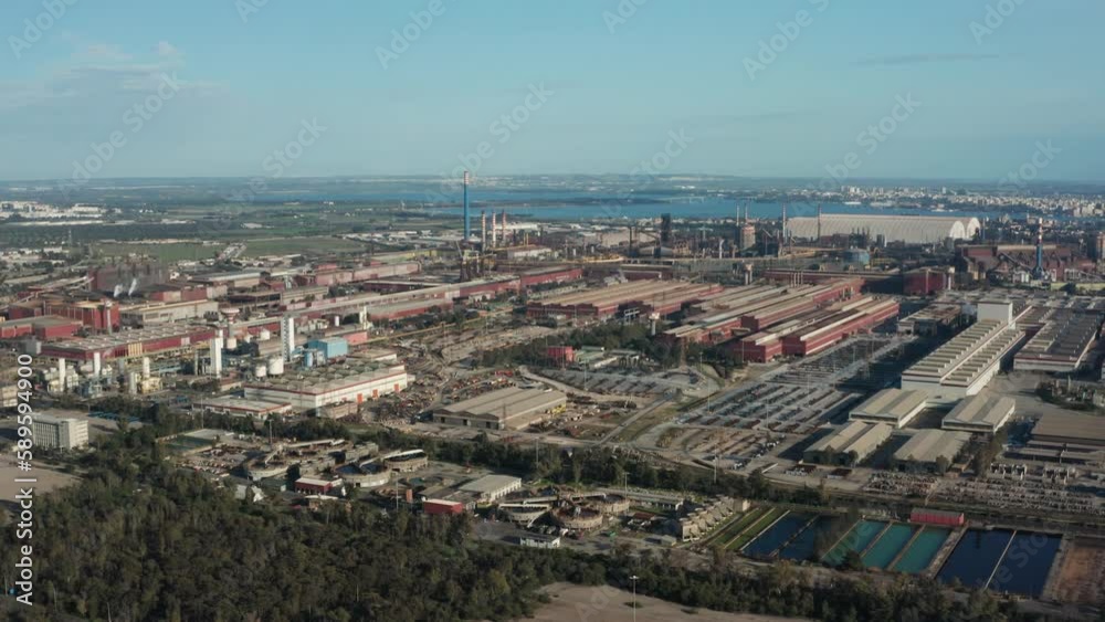 Industrial area of Taranto from above, steelworks 2 Industrial area of Taranto from above, steelworks 2