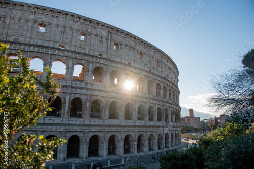 Colosseum, originally known as the Flavian Amphitheater . Located in the city center of Rome, it is the largest Roman amphitheater in the world