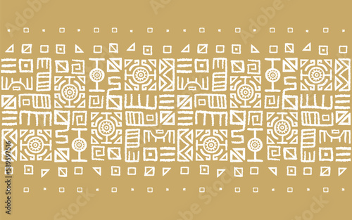 Hand drawn abstract seamless pattern, ethnic background, simple style - great for textiles, banners, wallpapers, wrapping - vector design