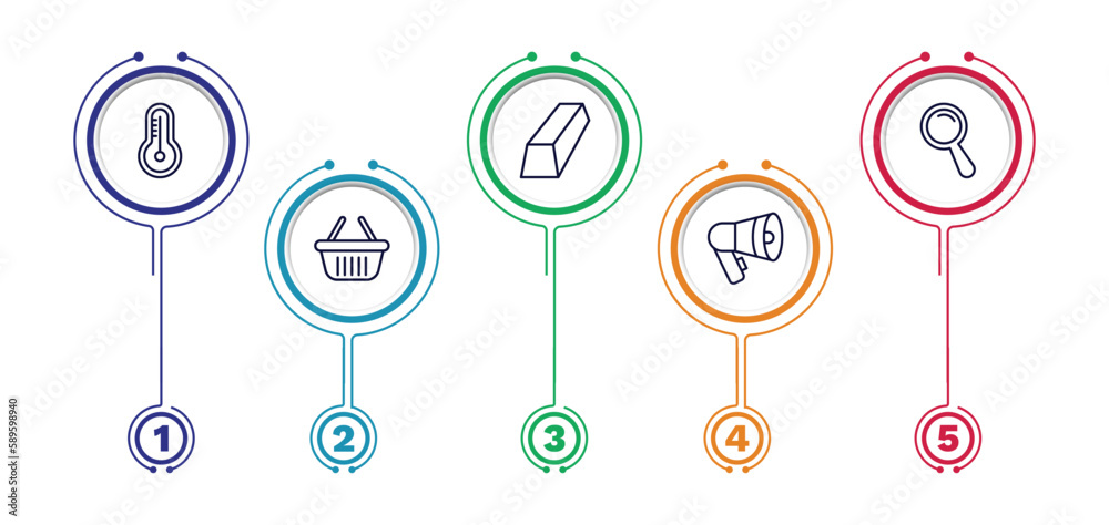 set of tools and utensils thin line icons. tools and utensils outline icons with infographic template. linear icons such as thermometers, metal, magnifier, empty shopping basket, megaphone side view set of tools and utensils thin line icons. tools and utensils outline icons with infographic template. linear icons such as thermometers, metal, magnifier, empty shopping basket, megaphone side view