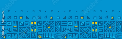 Hand drawn abstract seamless pattern, ethnic background, simple style - great for textiles, banners, wallpapers, wrapping - vector design
