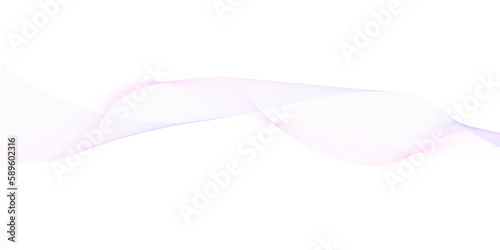 Abstract blue, pink blend wave lines on transparent background. Modern blue flowing wave lines and glowing moving lines. Abstract blue wave liens pattern background.